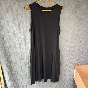 Time And Tru Dress Women’s XL Black Sleeveless Pockets TT14100056649